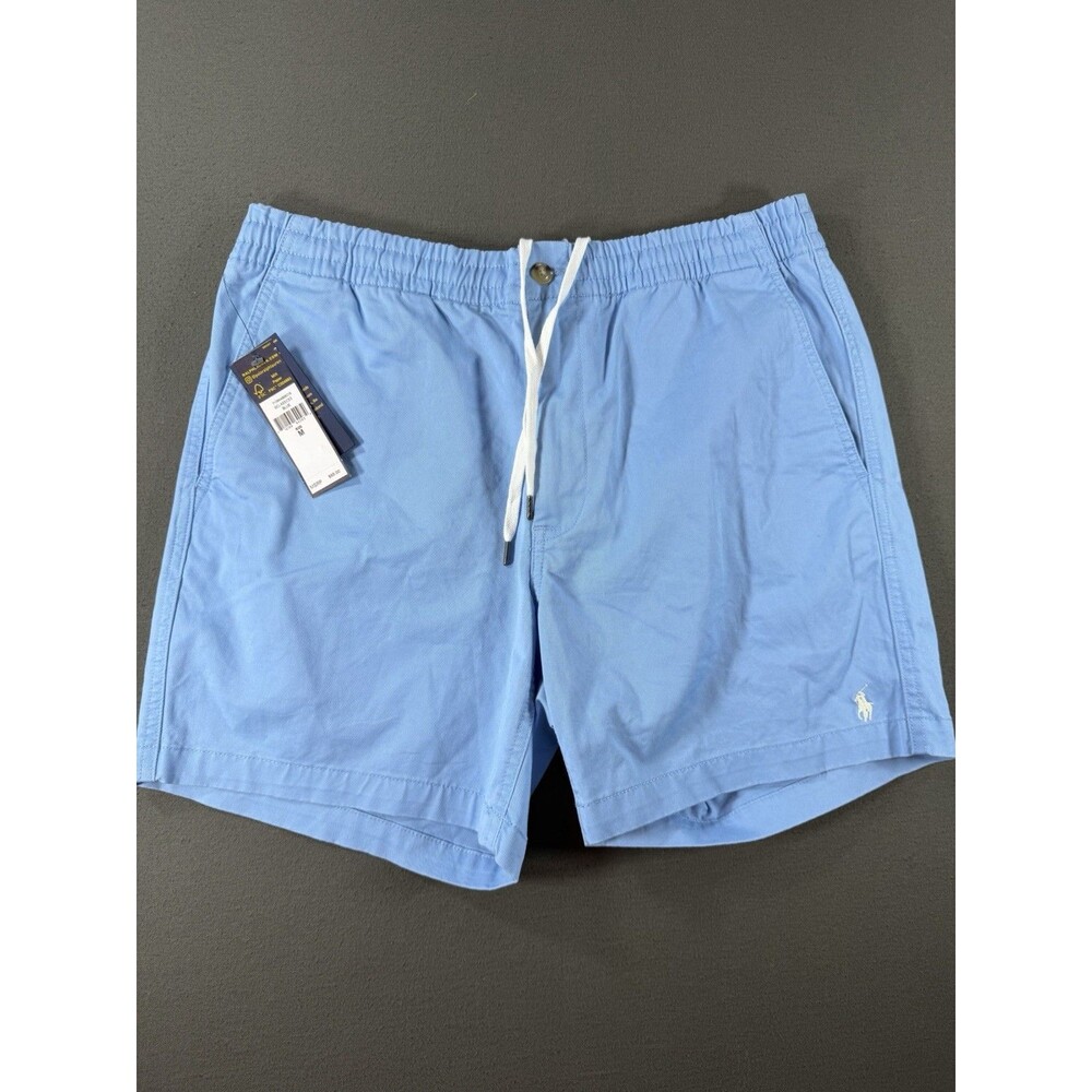 Polo Ralph Lauren Shorts Mens M Blue Stretch Classic Fit Chino Drawstring New